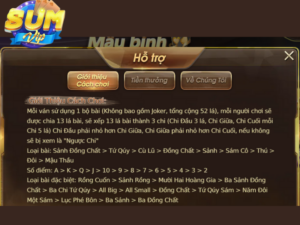 Mậu Binh Online – Hướng Dẫn Cách Chơi Và Kinh Nghiệm Từ Cao Thủ SUMVIP luat choi mau binh cho anh em tan thu